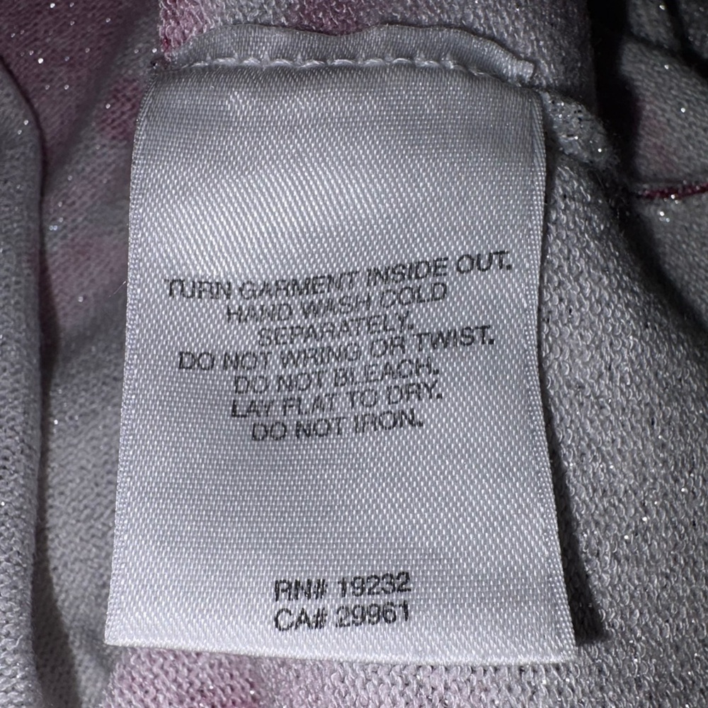 Alfred Dunner Pink and Grey Floral Sparkly Blouse Size Large - Picture 7 of 7